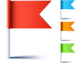 Triangle flags.