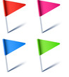 Triangle flags.
