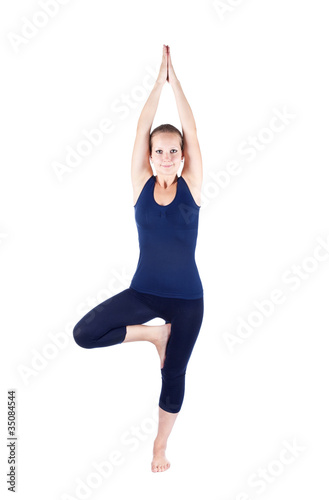 Photo: Yoga vrikshasana tree pose Yoga vrikshasana tree pose
