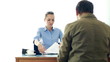 Video: Businesswoman signing contract and giving keys to client Businesswoman signing contract and giving keys to client