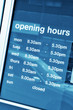 Foto: Opening hours Opening hours