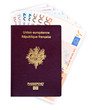 Passeport et billets d'euros Passeport et billets d'euros