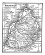 Map of Mauritius vintage engraving