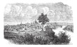 Nashville in Tennessee, USA, vintage engraved illustration
