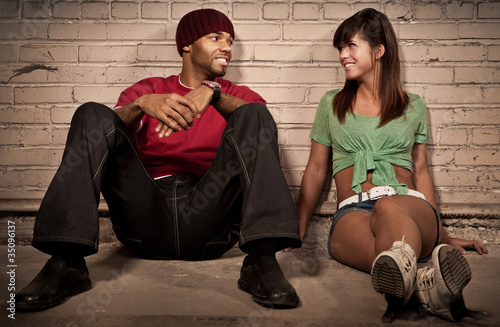 Photo: Night Couple Portrait - Sitting Night Couple Portrait - Sitting