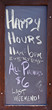 Happy Hours sign