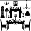 Dining Area Traditional Old Antique Furniture Interior Design