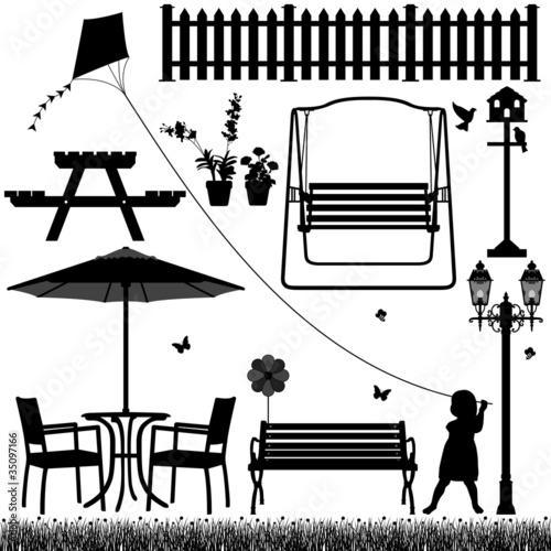 Vector: Garden Yard Field Park Outdoor Garden Yard Field Park Outdoor