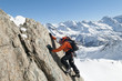 Alpinist im Hochgebirge