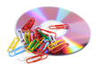 Paper clips and DVD Paper clips and DVD