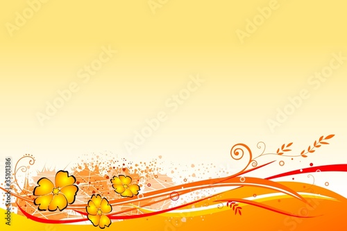 Illustration: Abstract Floral motif for background or wallpaper Abstract Floral motif for background or wallpaper