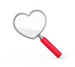 Heart shaped magnifying glass