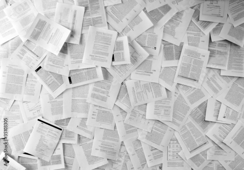 Photo: Many business documents Many business documents