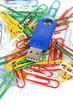 USB disk and paper clips USB disk and paper clips