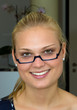 Business woman with glasses Business woman with glasses