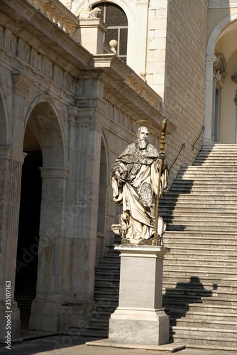 Photo: stutue of Saint.Benedict in Monte Cassino stutue of Saint.Benedict in Monte Cassino