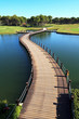 Bridge over an artificial pond. Bridge over an artificial pond.