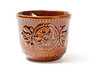 Brown pot with embossing Brown pot with embossing
