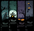 Vector Halloween banners. standard size