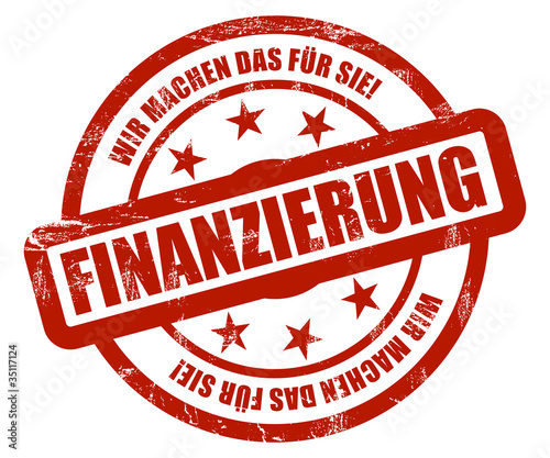 Illustration: Sternen Stempel rot rt FINANZIERUNG Sternen Stempel rot rt FINANZIERUNG