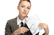 woman holding a magnifying glass in the hand woman holding a magnifying glass in the hand