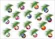 European countries flags sheres