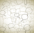 Vector vintage background made from speech bubbles Vector vintage background made from speech bubbles