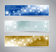 Set of vector christmas / New Year banners