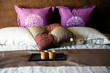 cups on a bed