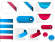 Blue and purple vector elements for web pages Blue and purple vector elements for web pages