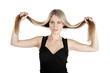 Beautiful woman with long hairs