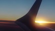 Sonnenuntergang über den Wolken