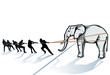 den Elefant vom Eis ziehen