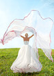 bride with long veil
