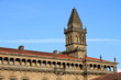 Cathedral of Santiago de Compostela facade with blue sky Cathedral of Santiago de Compostela facade with blue sky