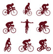 Vektor: Cycling silhouettes Cycling silhouettes