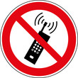 Verbotsschild Handys - Mobiltelefone verboten Zeichen Symbol