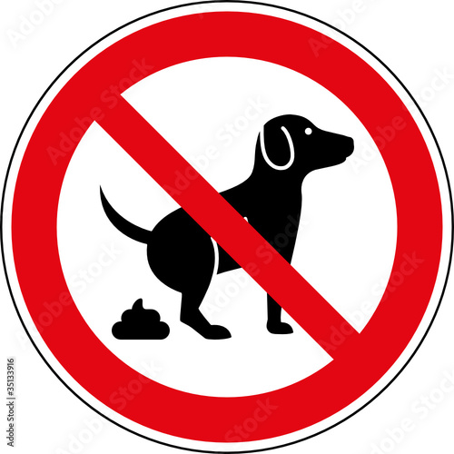 Vector: Verbotsschild Hundekot verboten - kein Hundeklo Zeichen Verbotsschild Hundekot verboten - kein Hundeklo Zeichen
