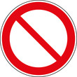 Verbotsschild allgemein Schild Zeichen Vorlage Muster