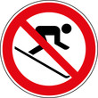 Verbotsschild Skifahren verboten Zeichen Symbol Ski