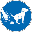 Gebotszeichen Hundekot mittels Tüte entsorgen Zeichen