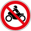 Verbotsschild Motorräder verboten Zeichen Symbol Schild