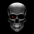 One-eyed skull on black One-eyed skull on black