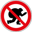 Verbotsschild Dieb Einbrecher Verbotszeichen Symbol