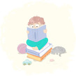 Little boy with book