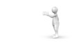 Vidéo : 3d man enlarging copyspace 3d man enlarging copyspace