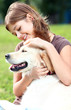 Young woman with her dog
