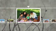 Hand choosing videos about family