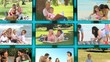 3d cube with videos about family