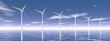 Wind turbines in ocean